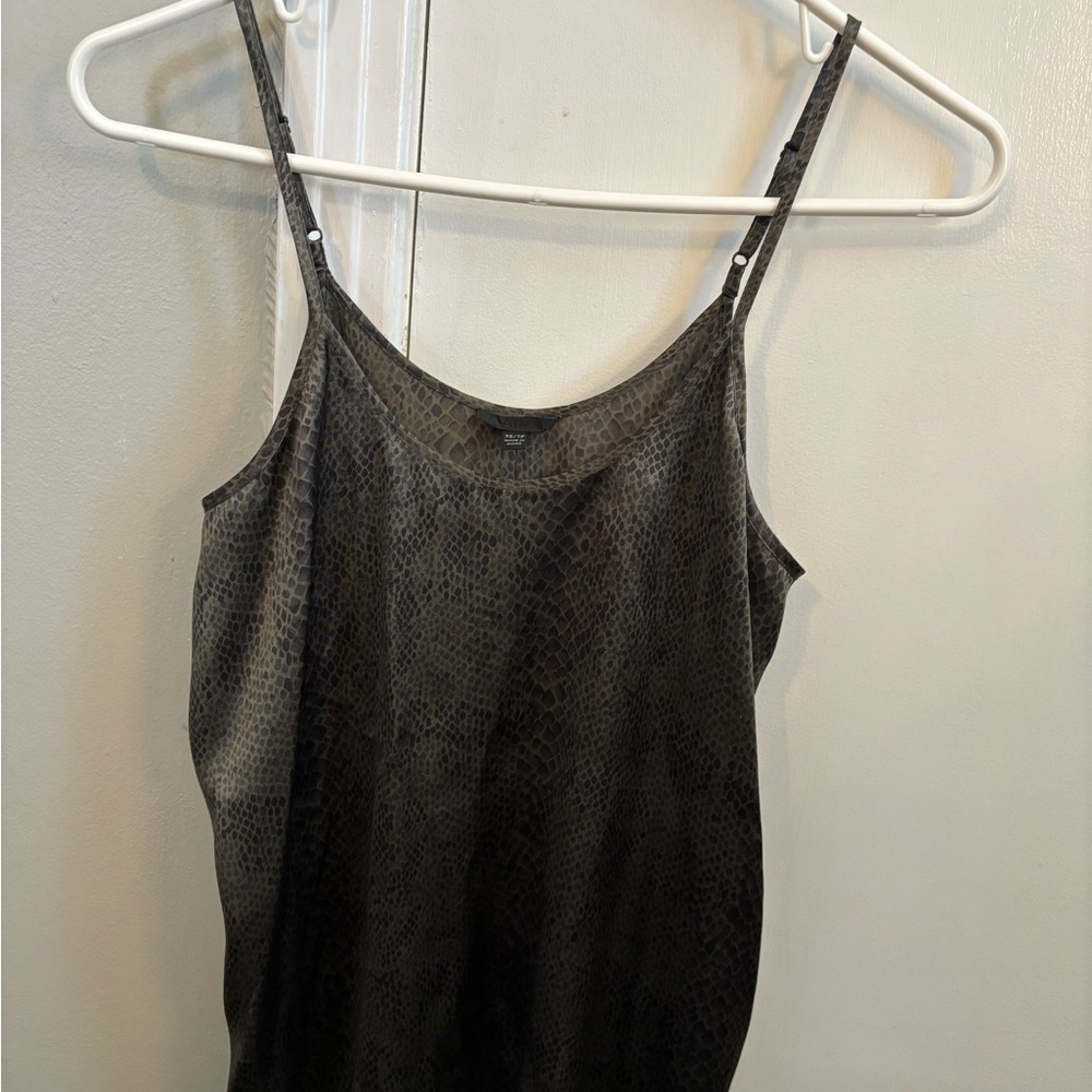 ATM Anthony Thomas Melillo Black and Gray Snake Print Cami Top
